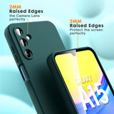 Husa de Protectie, Vivimall, pentru Samsung Galaxy A15, Liquid Silicone, cu Microfibra pe Interior, Protectie Antisoc, Compatibil Incarcare Wireless, Verde - vivimall.ro