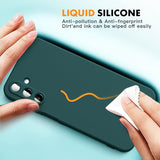 Husa de Protectie, Vivimall, pentru Samsung Galaxy A15, Liquid Silicone, cu Microfibra pe Interior, Protectie Antisoc, Compatibil Incarcare Wireless, Verde - vivimall.ro