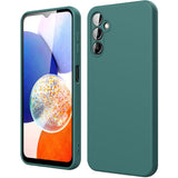 Husa de Protectie, Vivimall, pentru Samsung Galaxy A15, Liquid Silicone, cu Microfibra pe Interior, Protectie Antisoc, Compatibil Incarcare Wireless, Verde - vivimall.ro