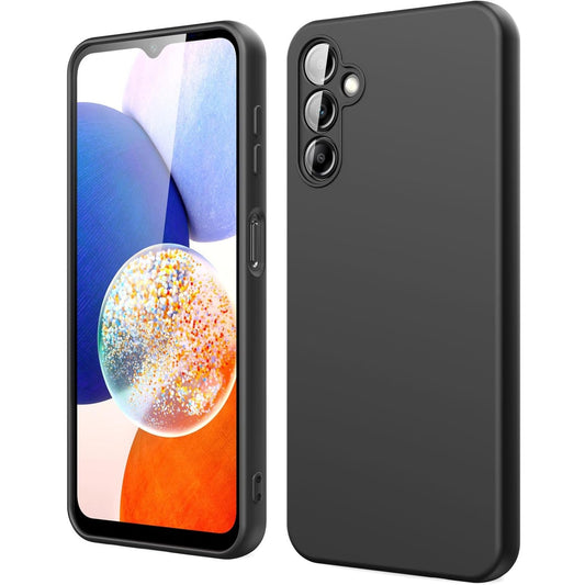 Husa de Protectie, Vivimall, pentru Samsung Galaxy A15, Liquid Silicone, cu Microfibra pe Interior, Protectie Antisoc, Compatibil Incarcare Wireless, Negru - vivimall.ro