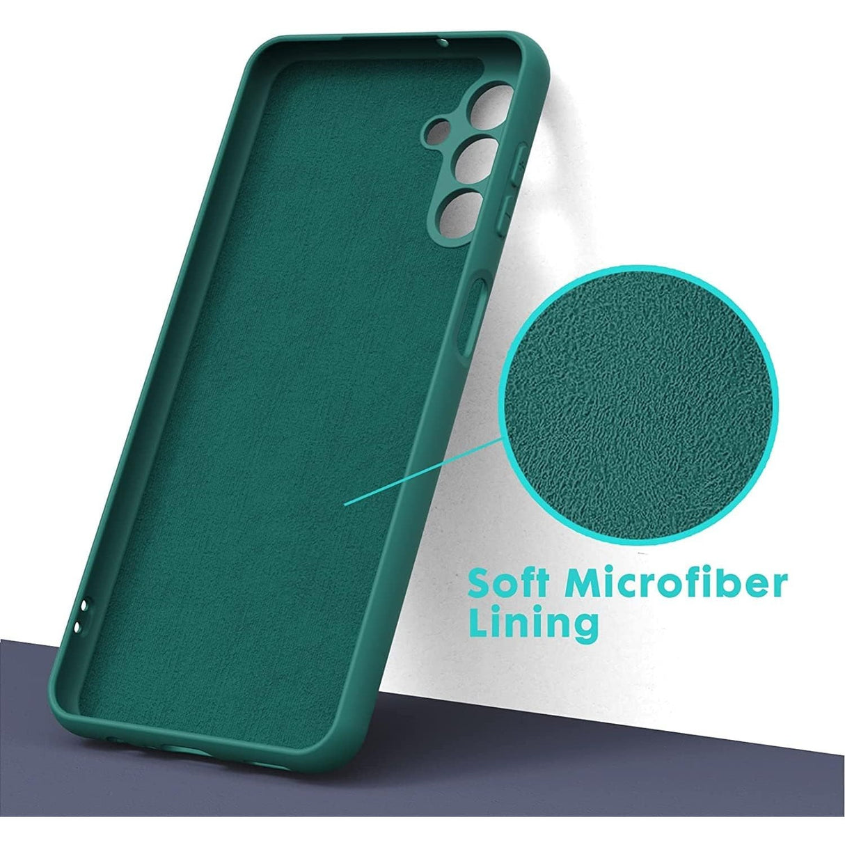 Husă Liquid Silicone Samsung Galaxy A35 verde, compatibilă încărcare wireless Qi