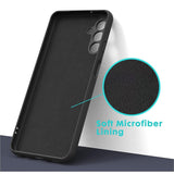 Husa de Protectie, Vivimall, pentru Samsung Galaxy A55, Liquid Silicone, cu Microfibra pe Interior, Protectie Antisoc, Compatibil Incarcare Wireless, Negru - vivimall.ro