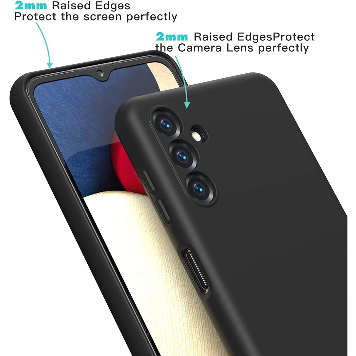 Husa de Protectie, Vivimall, pentru Samsung Galaxy A55, Liquid Silicone, cu Microfibra pe Interior, Protectie Antisoc, Compatibil Incarcare Wireless, Negru - vivimall.ro