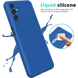 Husa de Protectie, Vivimall, pentru Samsung Galaxy A55, Liquid Silicone, cu Microfibra pe Interior, Protectie Antisoc, Compatibil Incarcare Wireless, Albastru - vivimall.ro
