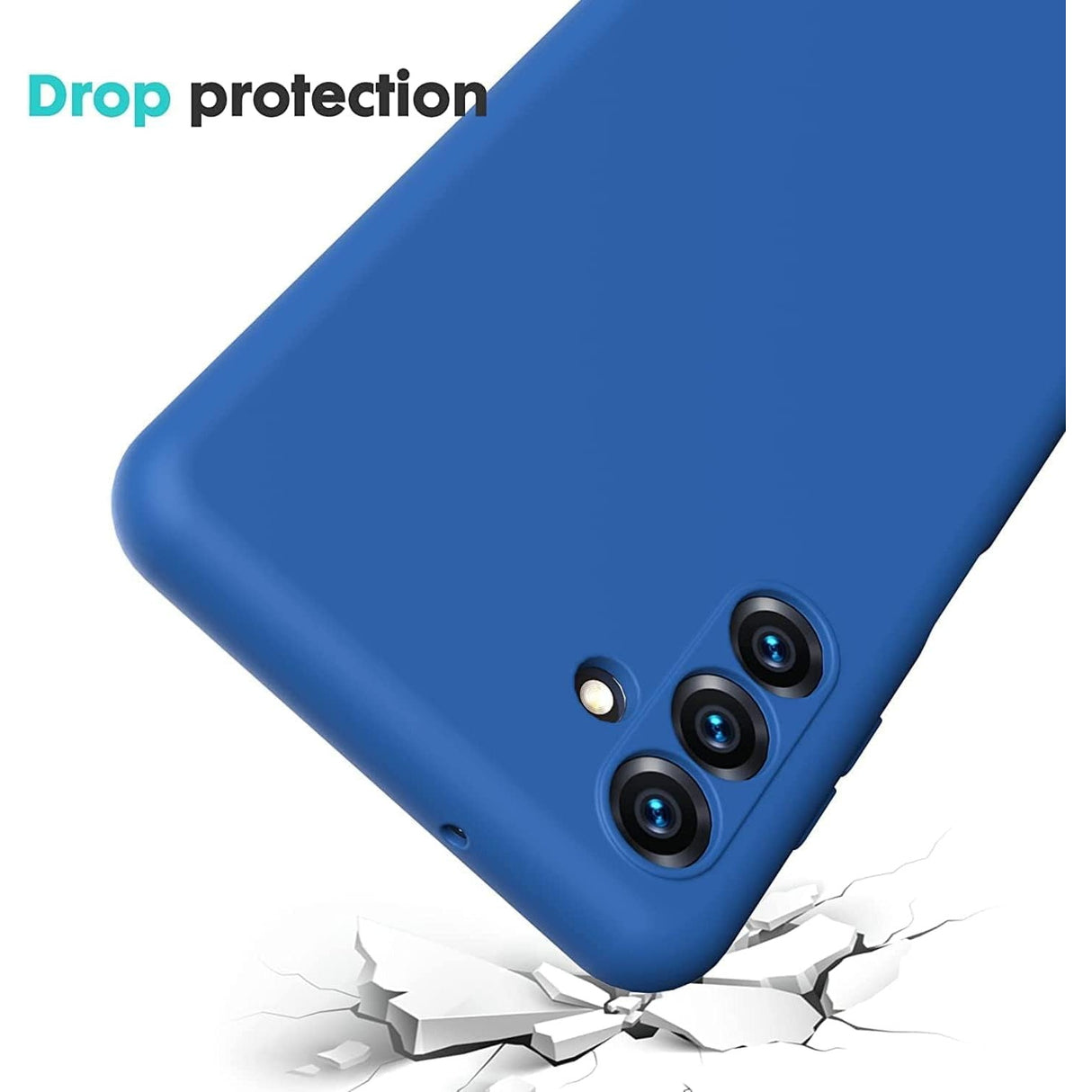 Husa de Protectie, Vivimall, pentru Samsung Galaxy A55, Liquid Silicone, cu Microfibra pe Interior, Protectie Antisoc, Compatibil Incarcare Wireless, Albastru - vivimall.ro