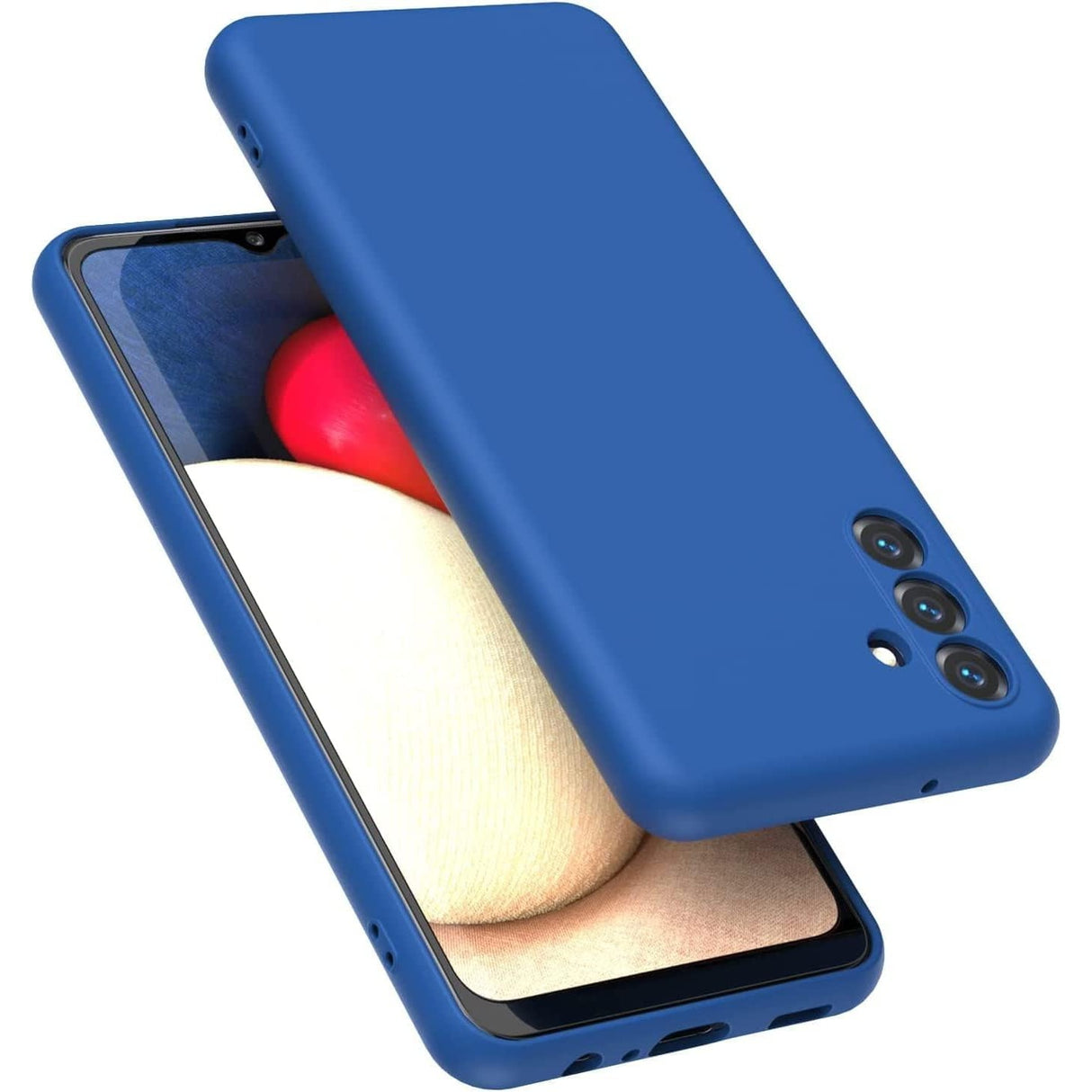 Husa de Protectie, Vivimall, pentru Samsung Galaxy A55, Liquid Silicone, cu Microfibra pe Interior, Protectie Antisoc, Compatibil Incarcare Wireless, Albastru - vivimall.ro