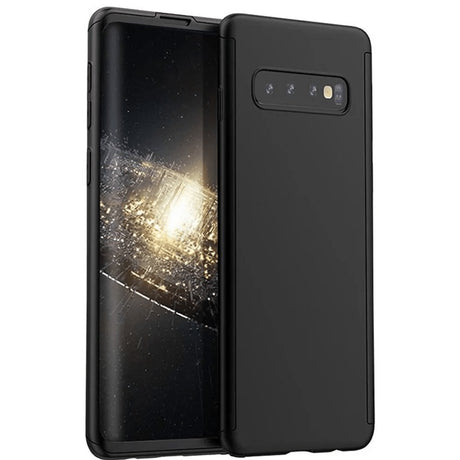 Husa de Protectie, Flippy, pentru Samsung Galaxy M20, cu Acoperire Completa 360, cu Folie de Protectie, Plastic, Negru - vivimall.ro