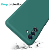Husă Vivimall verde pentru Samsung Galaxy S23 FE, vedere laterală, decupaje precise porturi