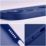 Husă Xiaomi 14 Ultra albastru montată pe telefon, unghi trei sferturi, design subțire