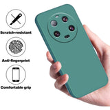 Husă Xiaomi 14 Ultra verde, compatibilă incarcare wireless Qi, vedere spate