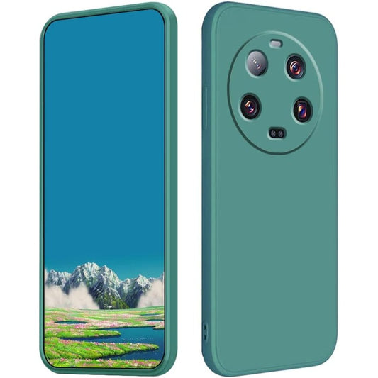 Husa de Protectie, Vivimall, pentru Xiaomi 14 Ultra, Liquid Silicone, cu Microfibra pe Interior, Protectie Antisoc, Compatibil Incarcare Wireless, Verde - vivimall.ro