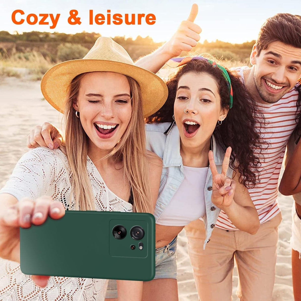 Husă Xiaomi Redmi 13T verde cu căptușeală microfibră interior, detaliu material silicon lichid