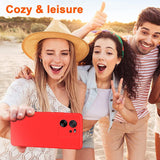 Husă Xiaomi Redmi 13T roșu, interior cu microfibră moale, protecție completă