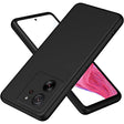 Husă silicon lichid negru pentru Xiaomi Redmi 13T, vedere frontală, design mat anti-amprentă