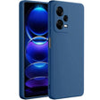 Husă silicon lichid albastru pentru Xiaomi Redmi Note 12 Pro 5G, vedere frontală, protecție antisoc