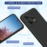 Husa de Protectie, Flippy, pentru Xiaomi Redmi Note 12 Pro 5G, Liquid Silicone, cu Microfibra pe Interior, Protectie Antisoc, Compatibil Incarcare Wireless, Negru - vivimall.ro