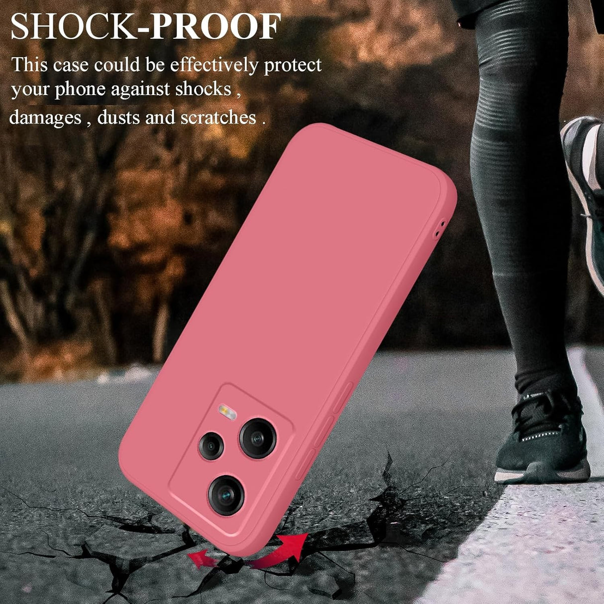 Husa de Protectie, Vivimall, pentru Xiaomi Redmi Note 12 Pro 5G, Liquid Silicone, cu Microfibra pe Interior, Protectie Antisoc, Compatibil Incarcare Wireless, Rosu Camellia - vivimall.ro