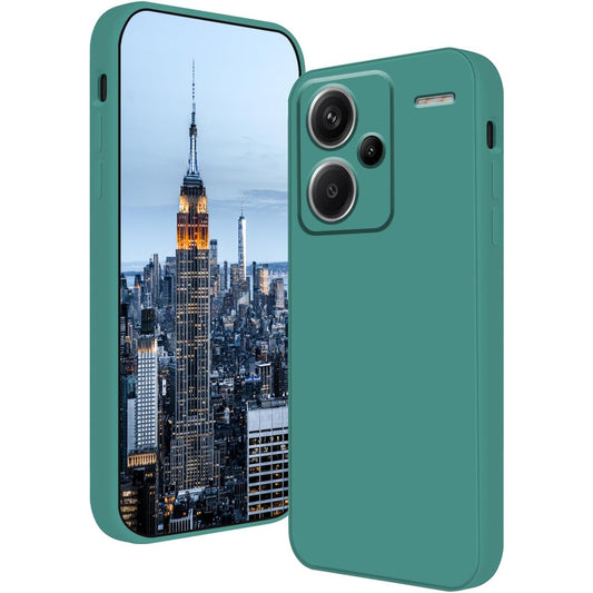 Husa de Protectie, Vivimall, pentru Xiaomi Redmi Note 13 Pro Plus 5G, Liquid Silicone, cu Microfibra pe Interior, Protectie Antisoc, Compatibil Incarcare Wireless, Verde - vivimall.ro