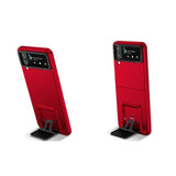Husa de protectie Flippy, Pliere Tridimensionala, Multifunctionala, PC, pentru Samsung Galaxy Z Flip 4 / Z Flip 4 5G , Rosu - vivimall.ro