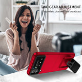 Husa de protectie Flippy, Pliere Tridimensionala, Multifunctionala, PC, pentru Samsung Galaxy Z Flip 4 / Z Flip 4 5G , Rosu - vivimall.ro