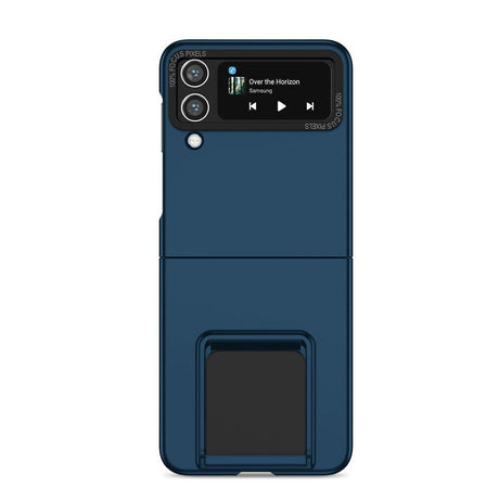 Husă albastră Samsung Galaxy Z Flip 5 din PC cu pliere tridimensională, vedere frontală