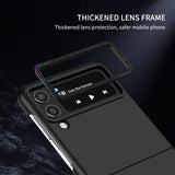 Husa de Protectie, Vivimall, pentru Samsung Galaxy Z Flip 5, din PC, cu Pliere Tridimensionala, Multifunctionala, Neagra - vivimall.ro