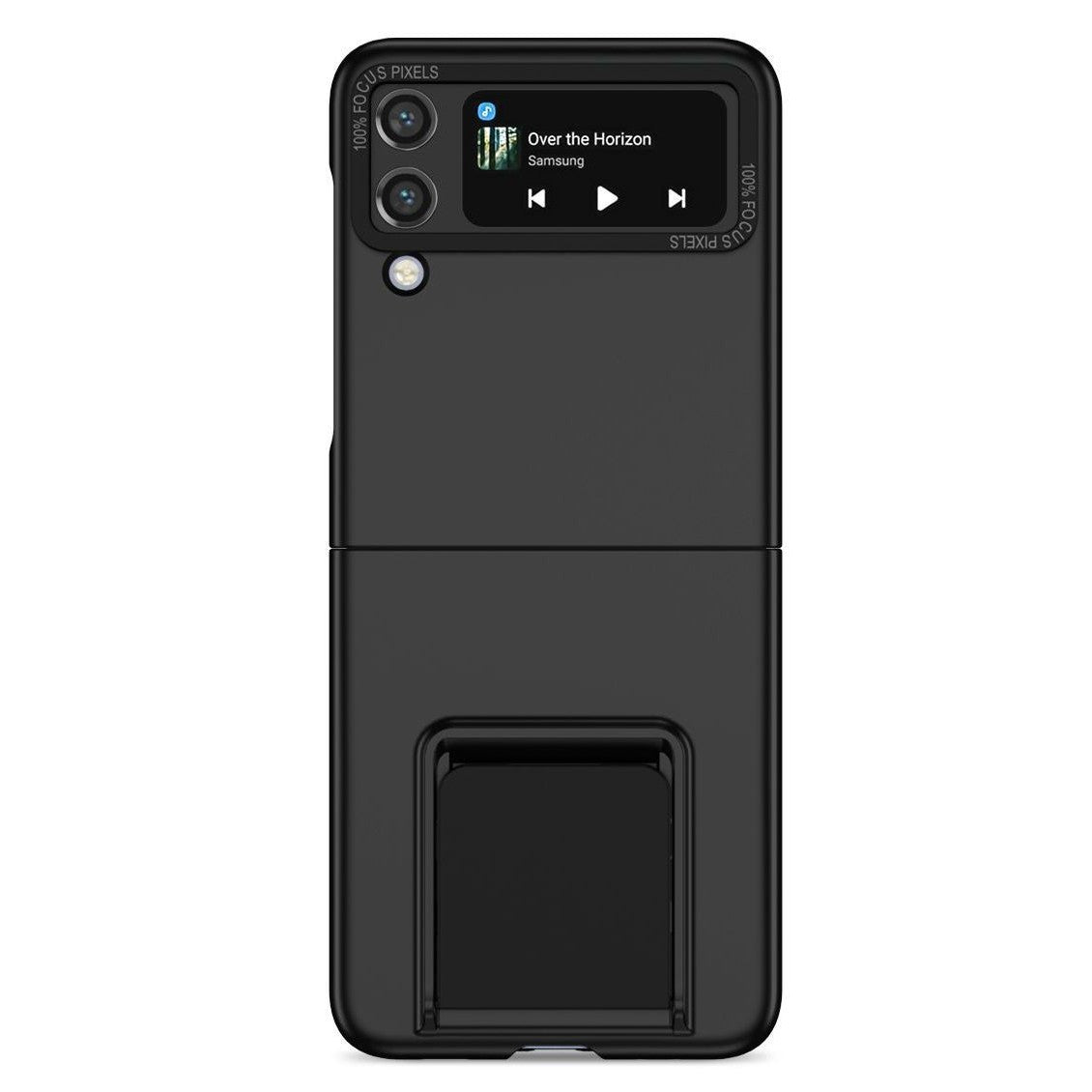 Husa de Protectie, Vivimall, pentru Samsung Galaxy Z Flip 5, din PC, cu Pliere Tridimensionala, Multifunctionala, Neagra - vivimall.ro