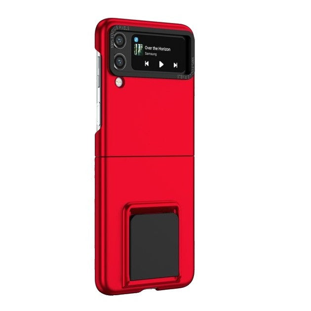 Husă fullbody roșie Samsung Galaxy Z Flip 5, vedere de sus cu touchscreen intact vizibil