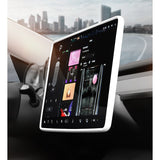 Husa de Protectie Margini Ecran Frontal Tesla, Flipp, Compatibil cu Tesla Model 3/Y, din TPE, Alb - vivimall.ro