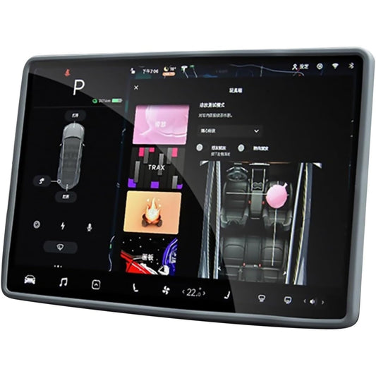 Husa de Protectie Margini Ecran Frontal Tesla, Flipp, Compatibil cu Tesla Model 3/Y, din TPE, Gri - vivimall.ro