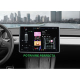 Husa de Protectie Margini Ecran Frontal Tesla, Flipp, Compatibil cu Tesla Model 3/Y, din TPE, Gri - vivimall.ro