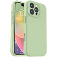 Husă Matte TPU verde pentru Apple iPhone 16 Pro Max, vedere frontală, protecție cameră și lateral