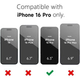 Husă iPhone 16 Pro roșie TPU, detaliu decupaje precise butoane și port încărcare