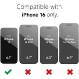Husă iPhone 16 TPU mat albastru, detaliu buză ridicată protecție cameră și obiective