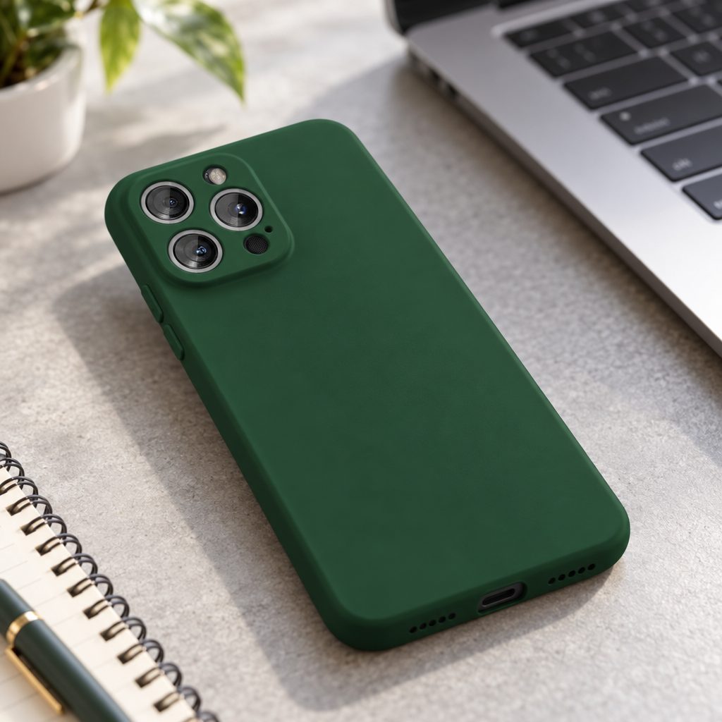 Husă Matte TPU pentru Honor 90 Lite, Protecție Cameră, Antisoc, Verde