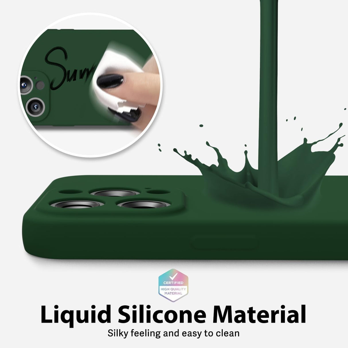 Husa de Protectie Matte TPU, Vivimall, pentru OnePlus Nord CE2 Lite, Protectie Camera, Antisoc, Antizgariere, Antialunecare, Acoperire Completa, Verde - vivimall.ro