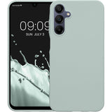Husă antialunecare matte TPU Samsung Galaxy A35 5G culoare verde, detaliu suprafață mată