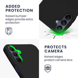 Husa de Protectie Matte TPU, Vivimall, pentru Samsung Galaxy A35 5G, Protectie Camera, Antisoc, Antizgariere, Antialunecare, Acoperire Completa, Negru - vivimall.ro