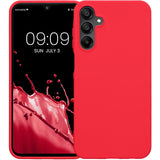 Husă matte TPU roșie pentru Galaxy A55 5G, decupaje precise pentru butoane și porturi
