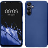 Husă Matte TPU albastră pentru Samsung Galaxy A55 5G, vedere frontală, protecție completă