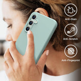 Husa de Protectie Matte TPU, Vivimall, pentru Samsung Galaxy S23 FE 5G, Protectie Camera, Antisoc, Antizgariere, Antialunecare, Acoperire Completa, Verde - vivimall.ro
