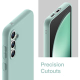 Husa de Protectie Matte TPU, Vivimall, pentru Samsung Galaxy S23 FE 5G, Protectie Camera, Antisoc, Antizgariere, Antialunecare, Acoperire Completa, Verde - vivimall.ro