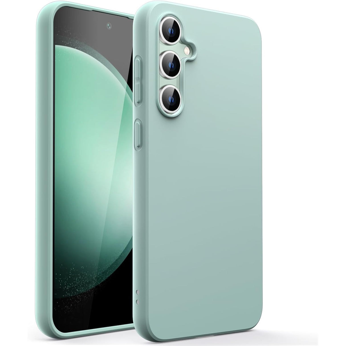 Husa de Protectie Matte TPU, Vivimall, pentru Samsung Galaxy S23 FE 5G, Protectie Camera, Antisoc, Antizgariere, Antialunecare, Acoperire Completa, Verde - vivimall.ro