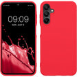 Husă Matte TPU roșu pentru Samsung Galaxy S24 FE, vedere frontală spate, protecție completă