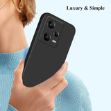 Husă Redmi 12 Pro TPU flexibil negru mat, vedere spate, acoperire completă antizgâriere