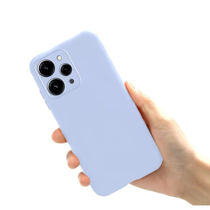 Husă Matte TPU albastru Xiaomi Redmi 12 Pro, vedere spate, suprafață anti-amprentă mată