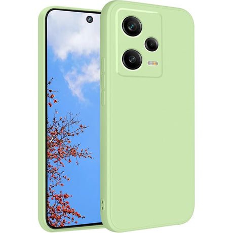 Husă Matte TPU Verde pentru Xiaomi Redmi 12 Pro, vedere frontală, protecție completă spate și margini