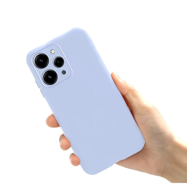 Husă Matte TPU albastru pentru Xiaomi Redmi 12 Pro, vedere frontală, protecție completă antisoc
