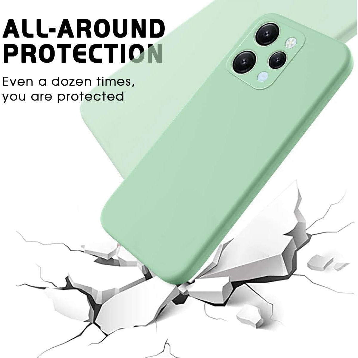 Husă matte TPU Redmi 12 verde, vedere laterală, decupaje precise pentru butoane