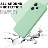 Husă matte TPU Redmi 12 verde, vedere laterală, decupaje precise pentru butoane
